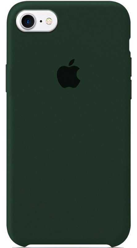 Чехол Silicone Case для iPhone 7/8 темно-зеленый в Тюмени